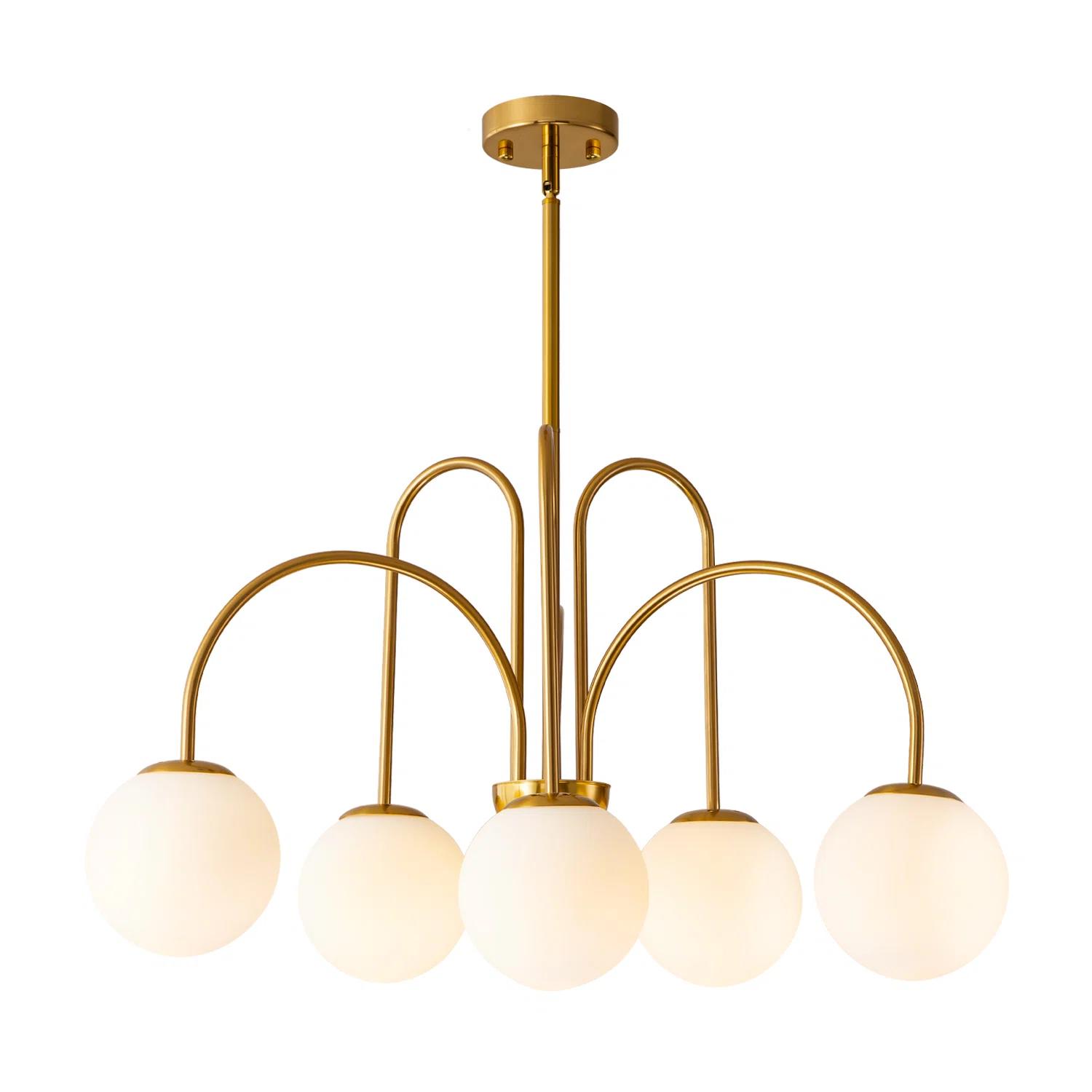 6 Light Dimmable Sputnik Geometric Chandelier thumbnail 3