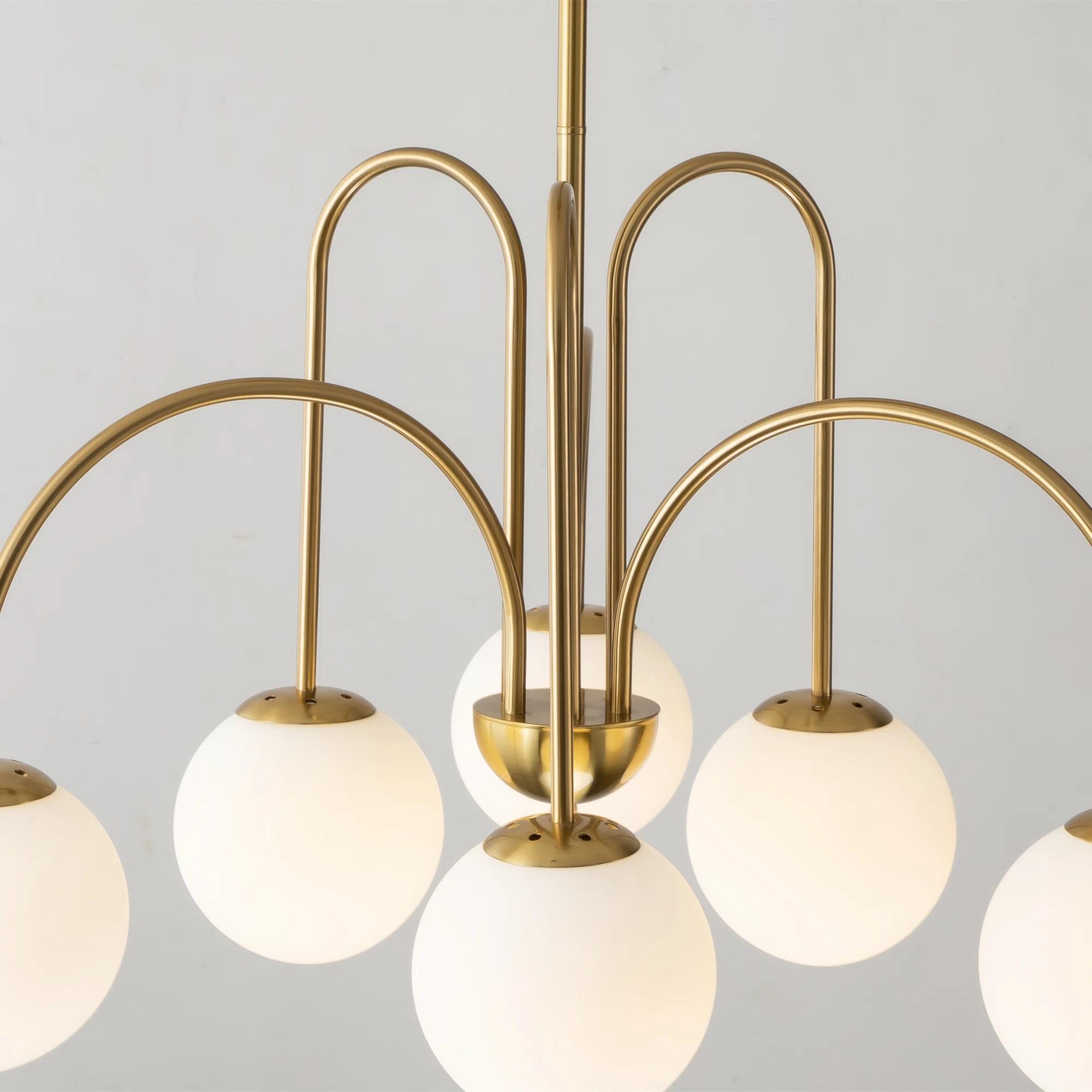 6 Light Dimmable Sputnik Geometric Chandelier thumbnail 5