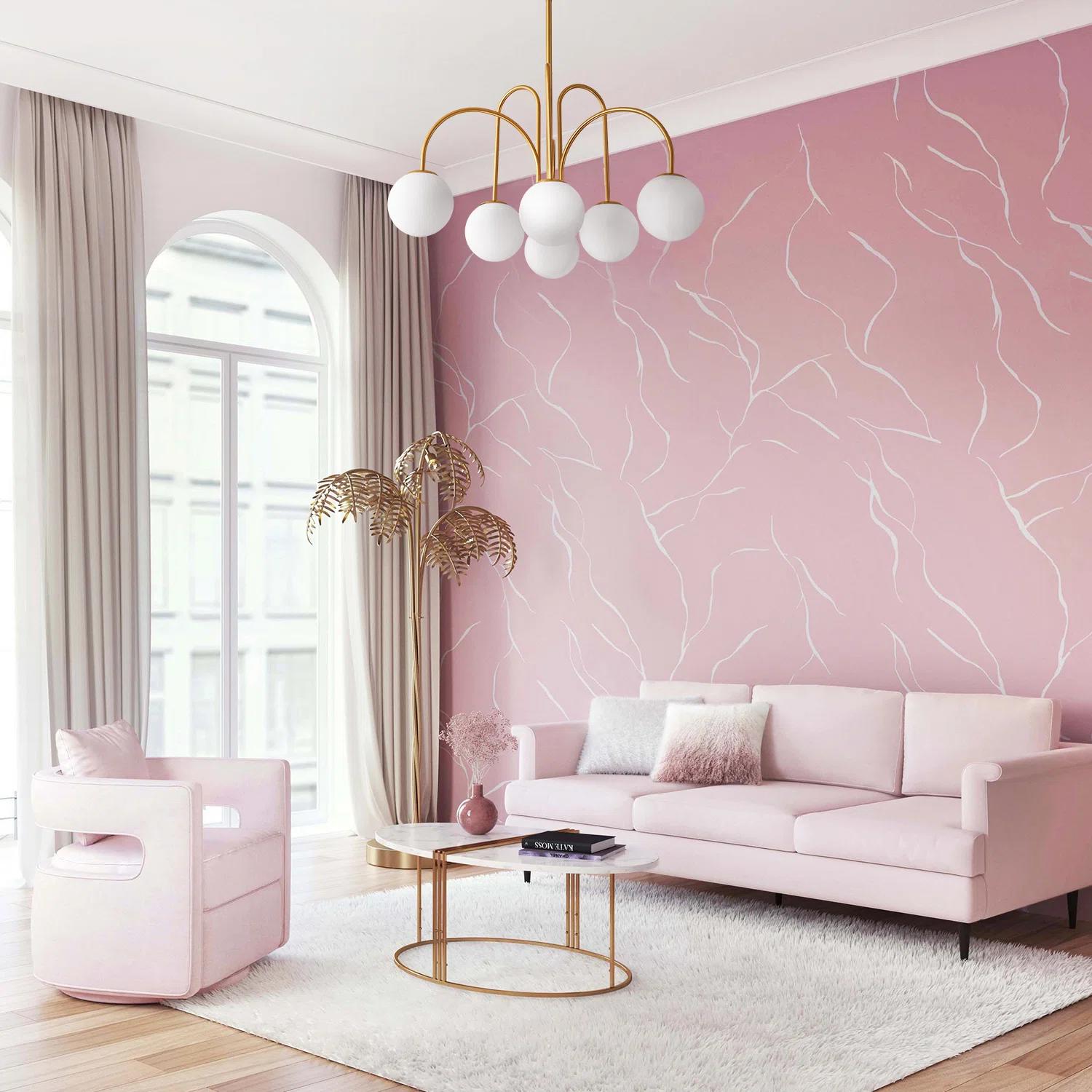 6 Light Dimmable Sputnik Geometric Chandelier thumbnail 6