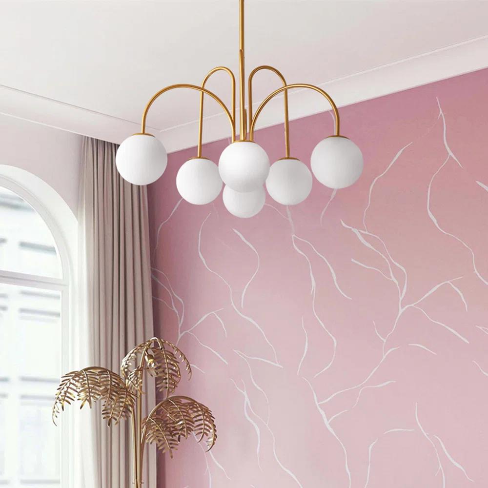 6 Light Dimmable Sputnik Geometric Chandelier thumbnail 7