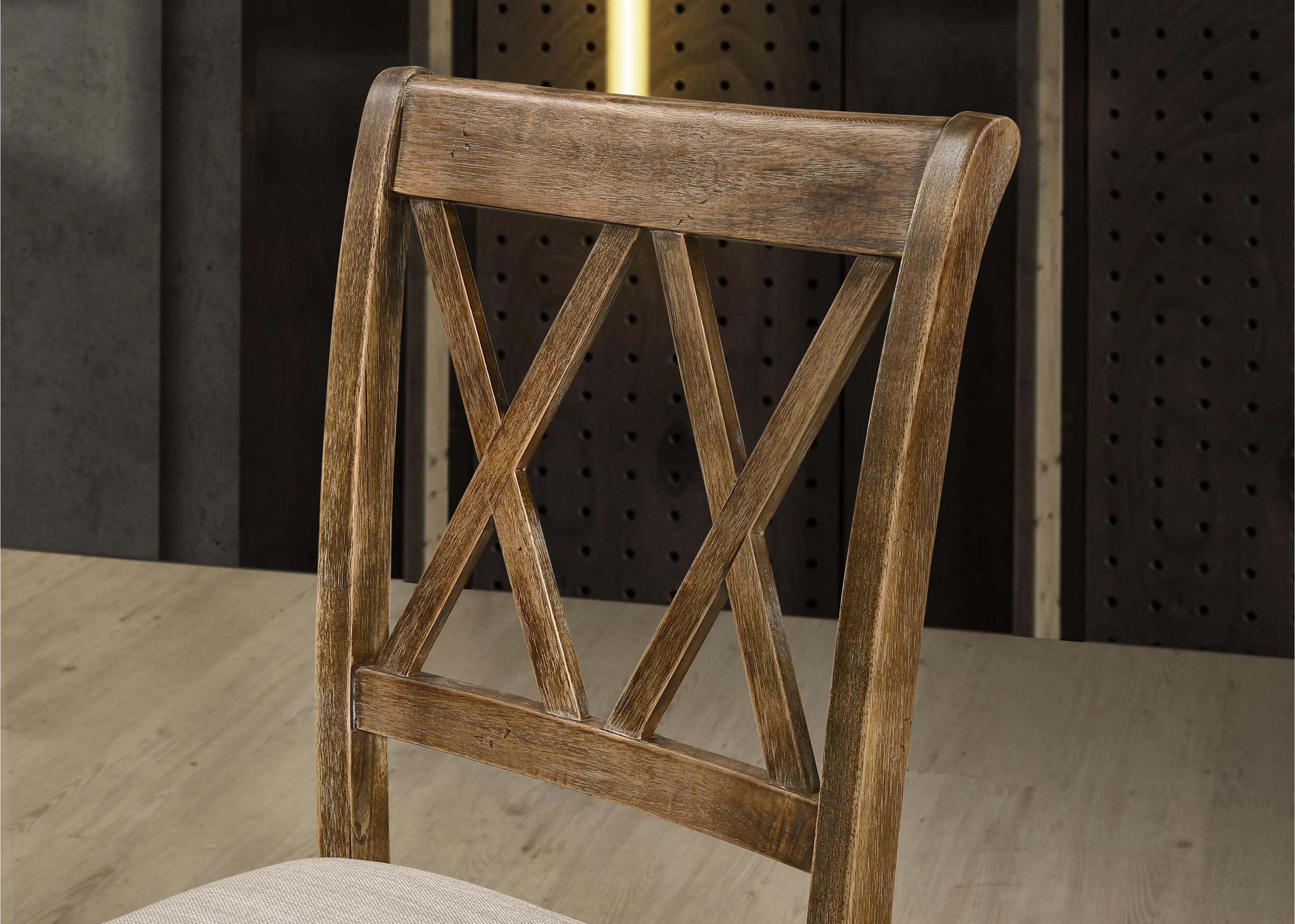 Enna Morden Farmhouse Wood Trestle Dining Set thumbnail 4