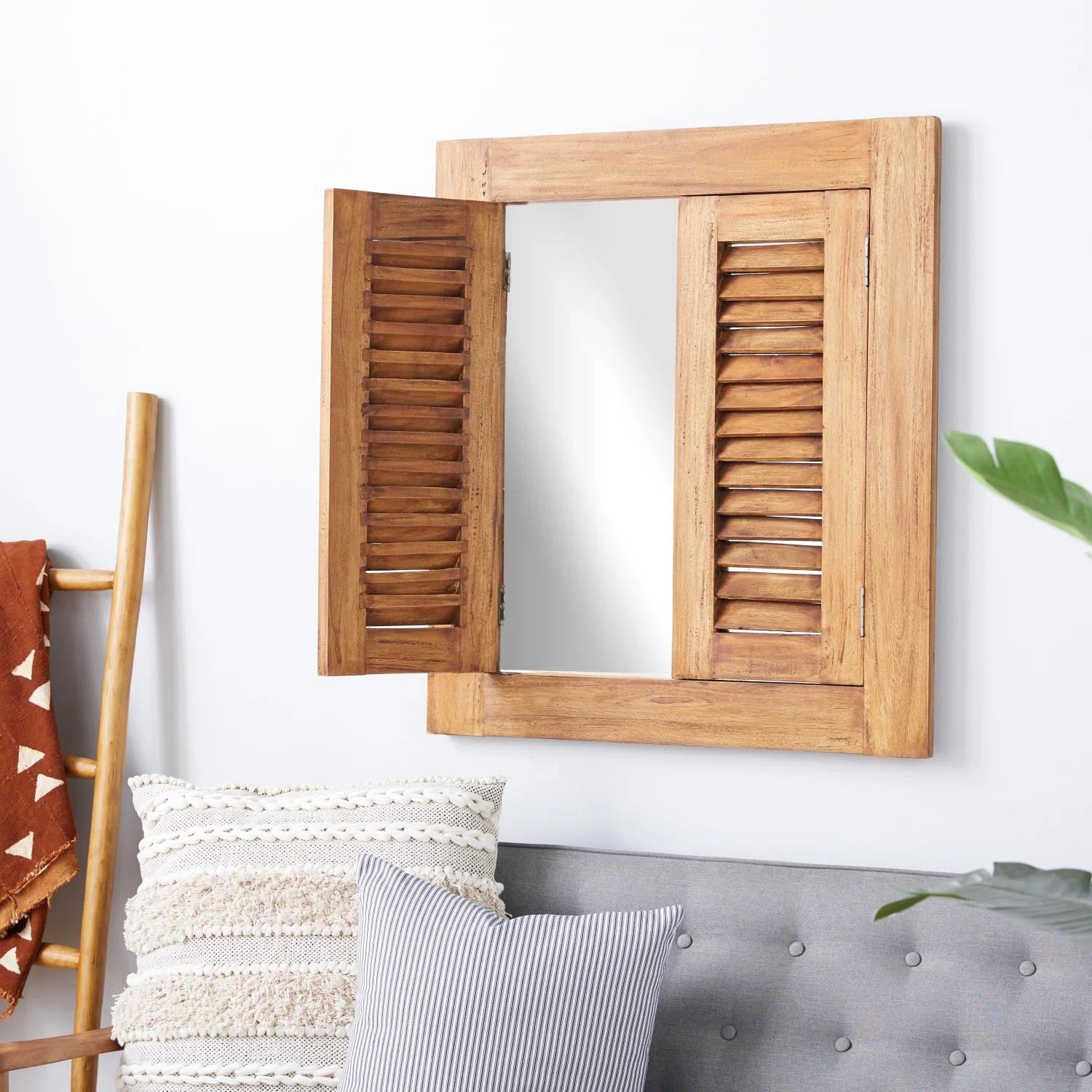 Ducote Rectangle Wood Wall Mirror thumbnail 5