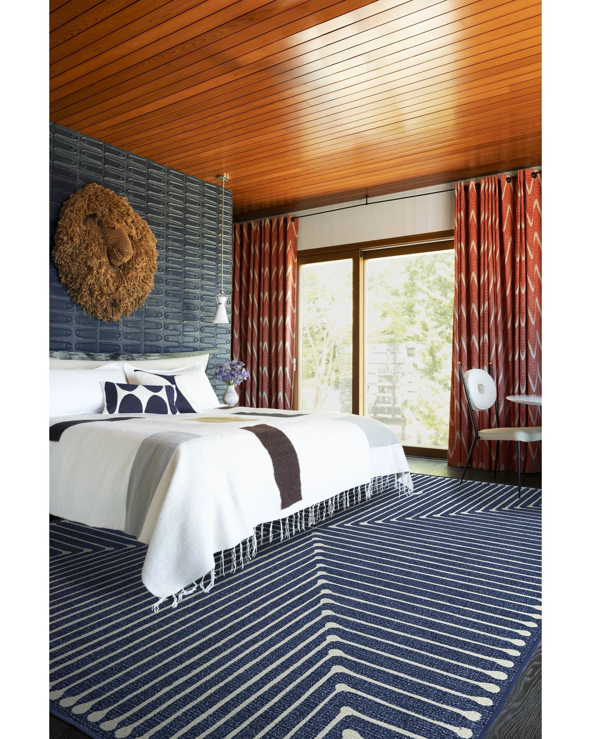 Jonathan Adler Inkdrop Lapis Blue Rug thumbnail 2