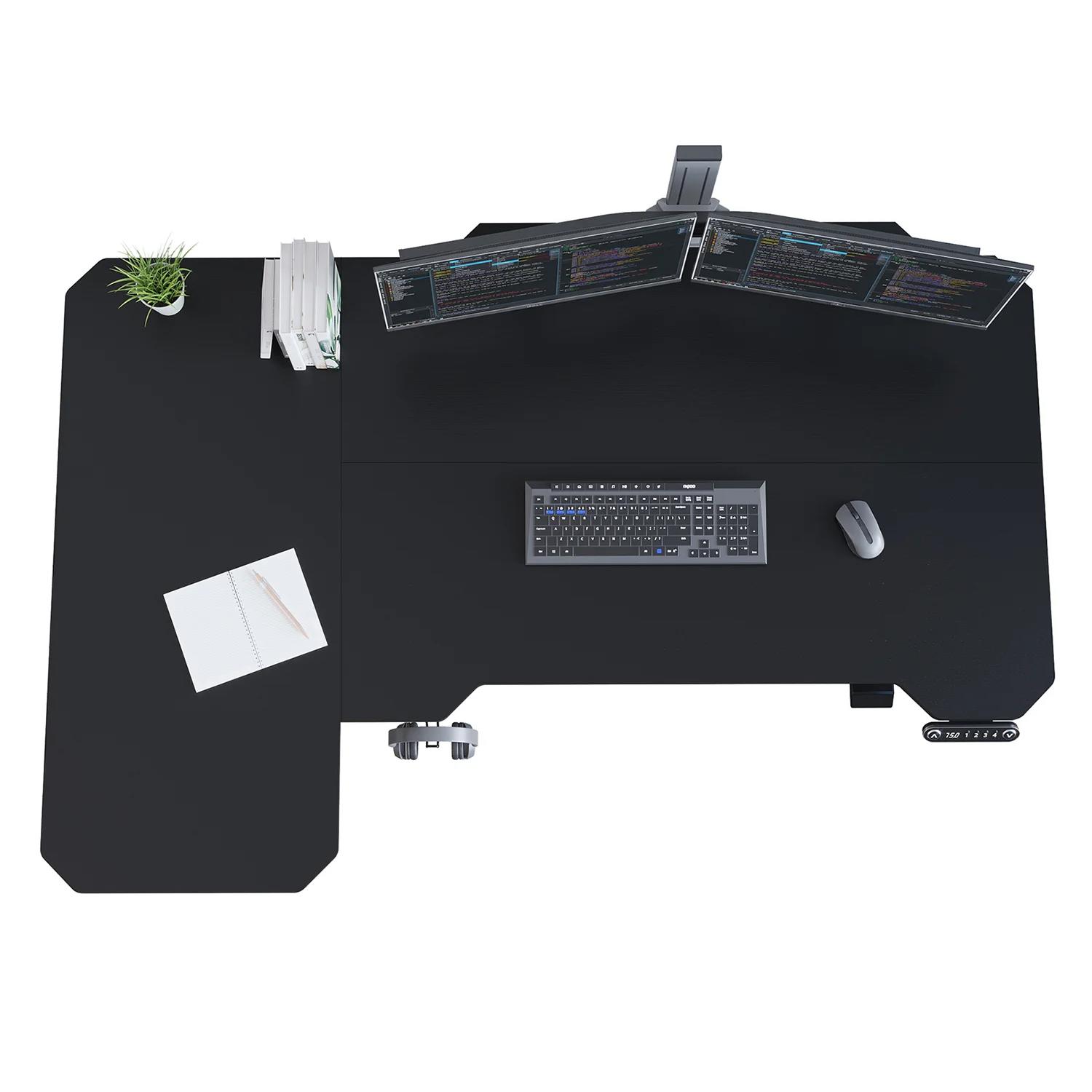Daycia Height Adjustable L Shape Standing Desk thumbnail 6