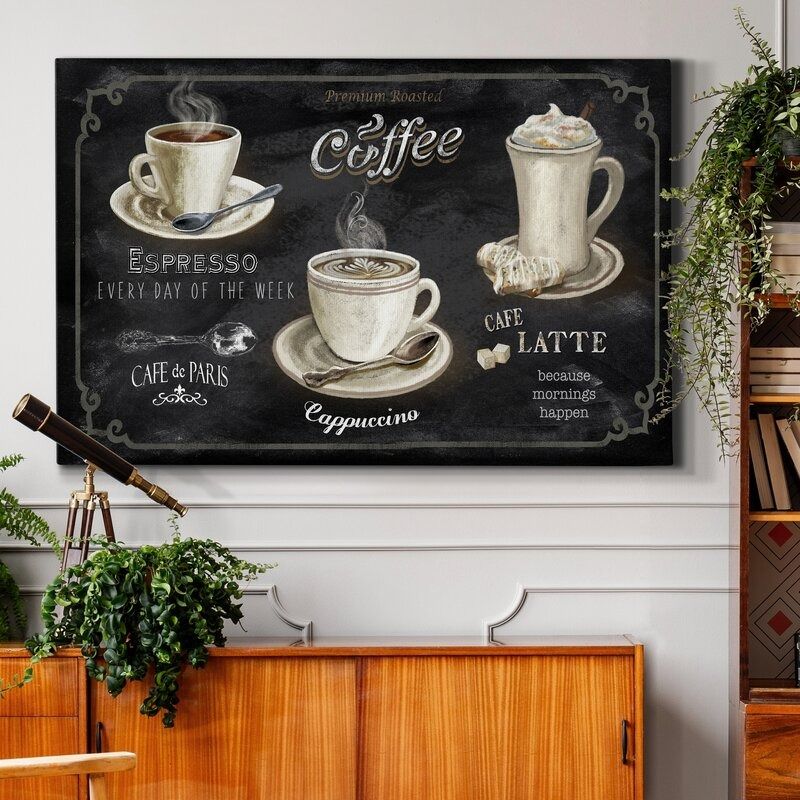 Coffee Trio Framed On Canvas thumbnail 2
