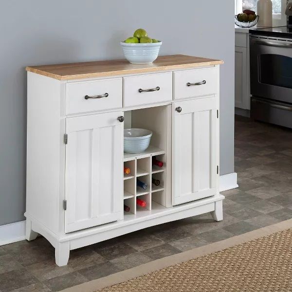 Hutch-Style Buffet Wood thumbnail 2