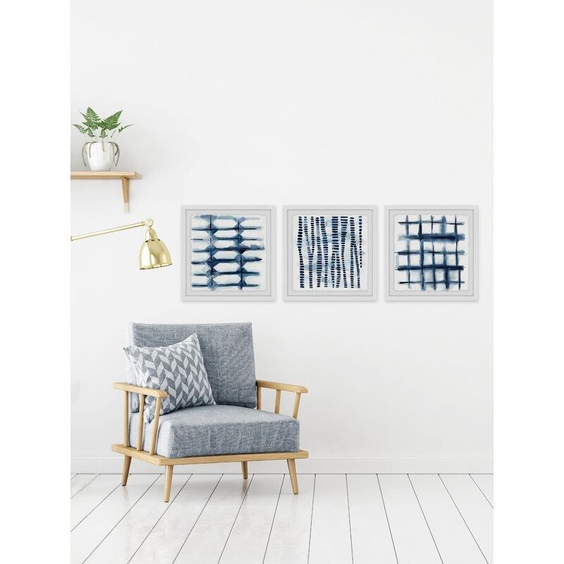 Indigo Study VII Triptych Framed thumbnail 3