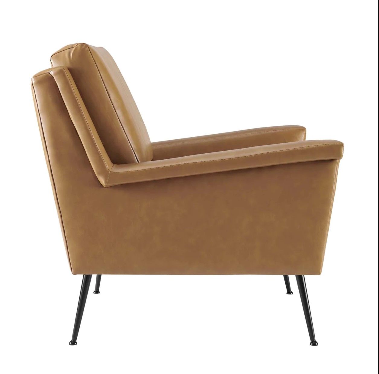 Peake Vegan Leather Armchair - Tan thumbnail 3