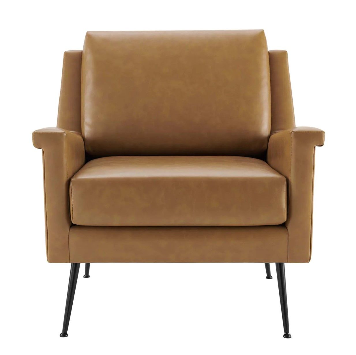Peake Vegan Leather Armchair - Tan thumbnail 4