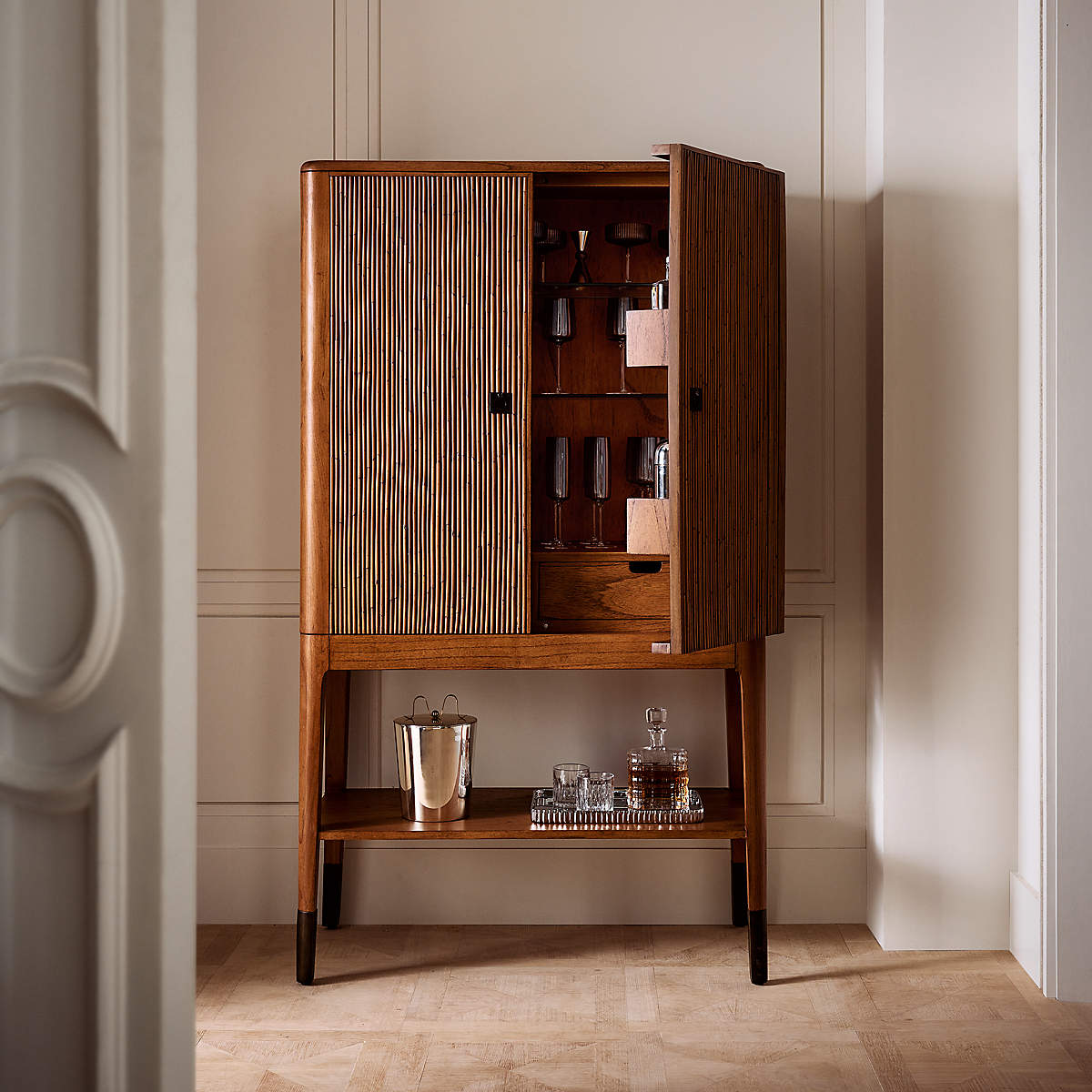 Montara Rattan Bar Cabinet Tall thumbnail 3