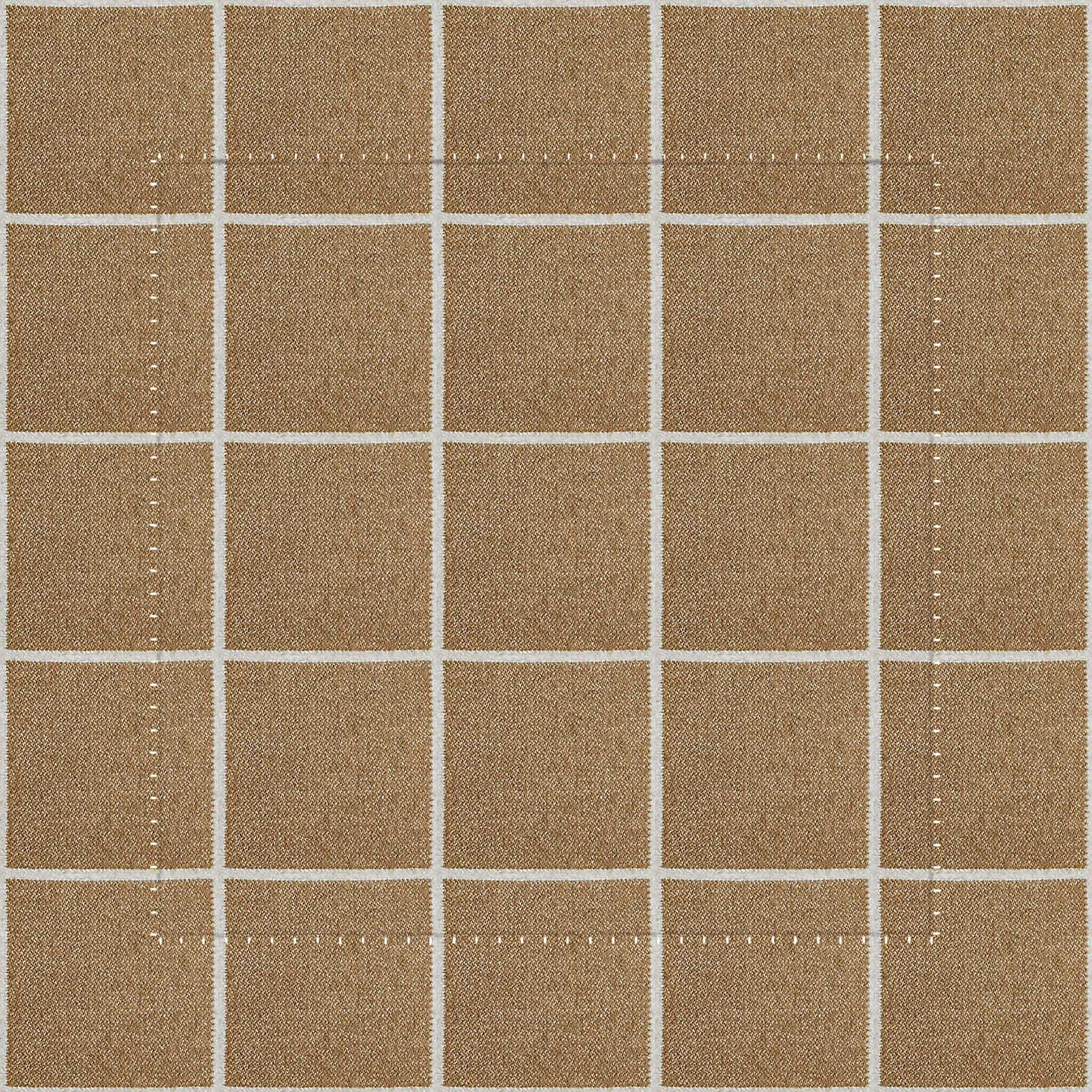 Camel Brown Reversible Merino Wool Windowpane Throw Pillow Cover-20"x20" thumbnail 4