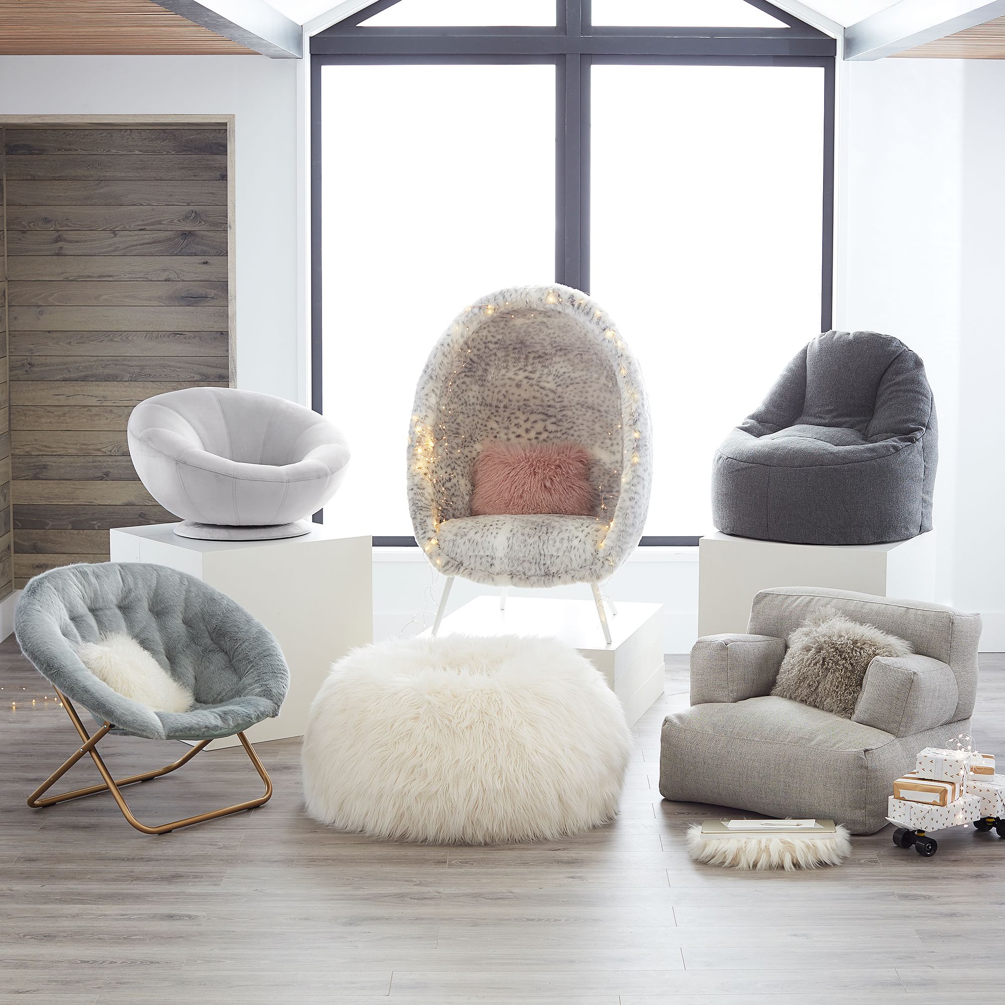 Boucle Twill Gravel Eco Lounger thumbnail 2