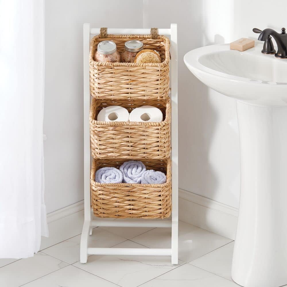 Water Hyacinth 3 Tiered Storage Baskets thumbnail 2