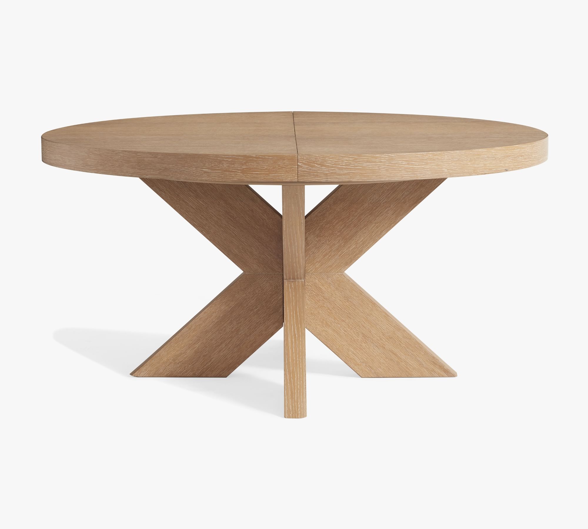 Modern Farmhouse Round Pedestal Extending Dining Table thumbnail 2