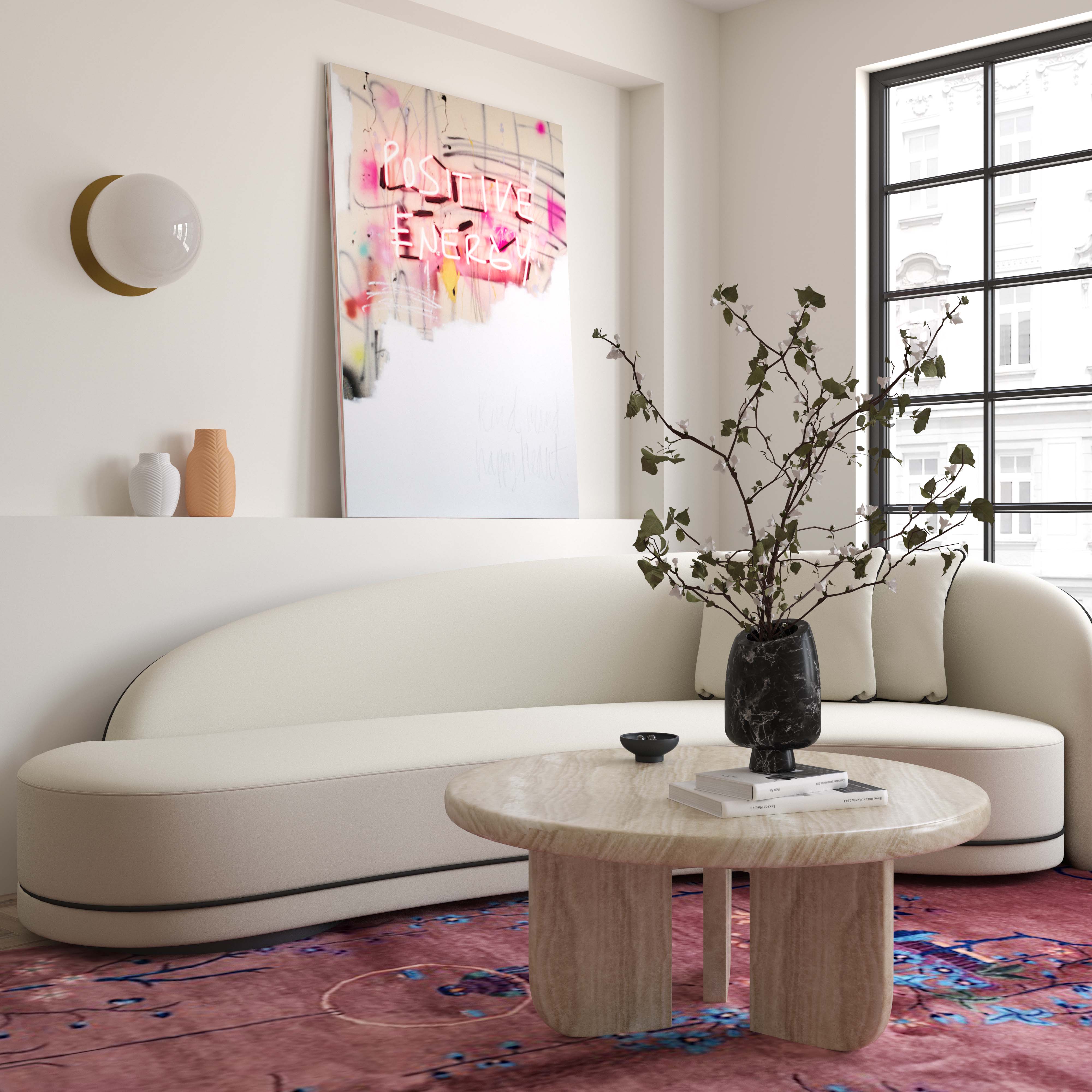 Ashley Concrete Round Coffee Table thumbnail 2