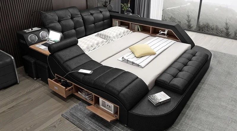 Hariana Tech Smart Ultimate Italian Leather Bed thumbnail 2