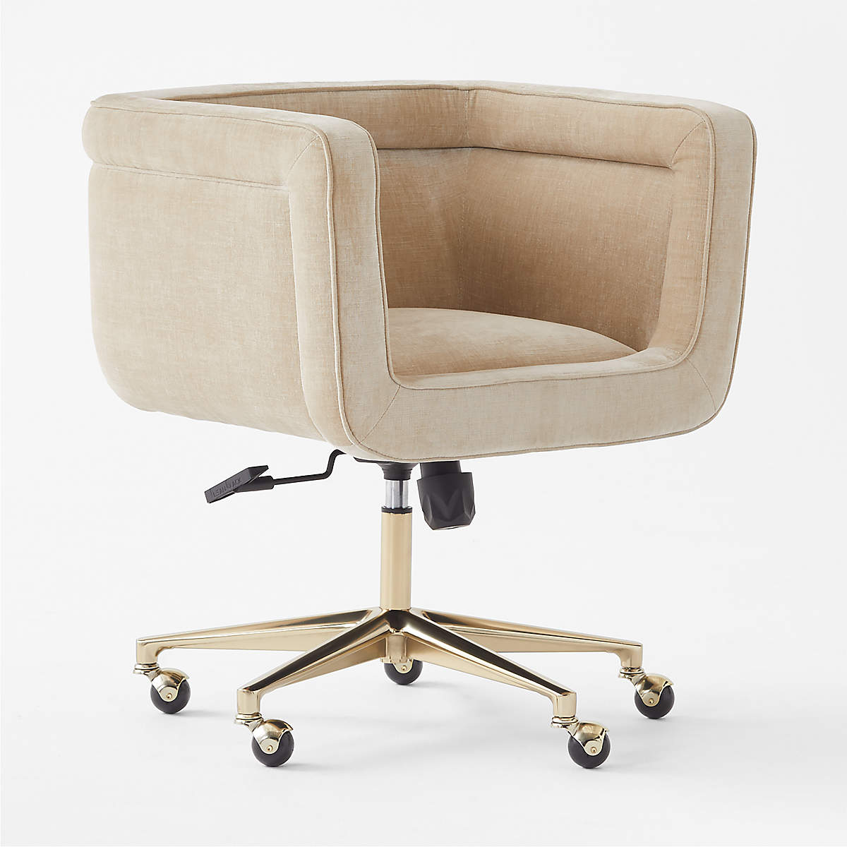 BORDA WHITE PERFORMANCE VELVET SWIVEL OFFICE CHAIR thumbnail 2