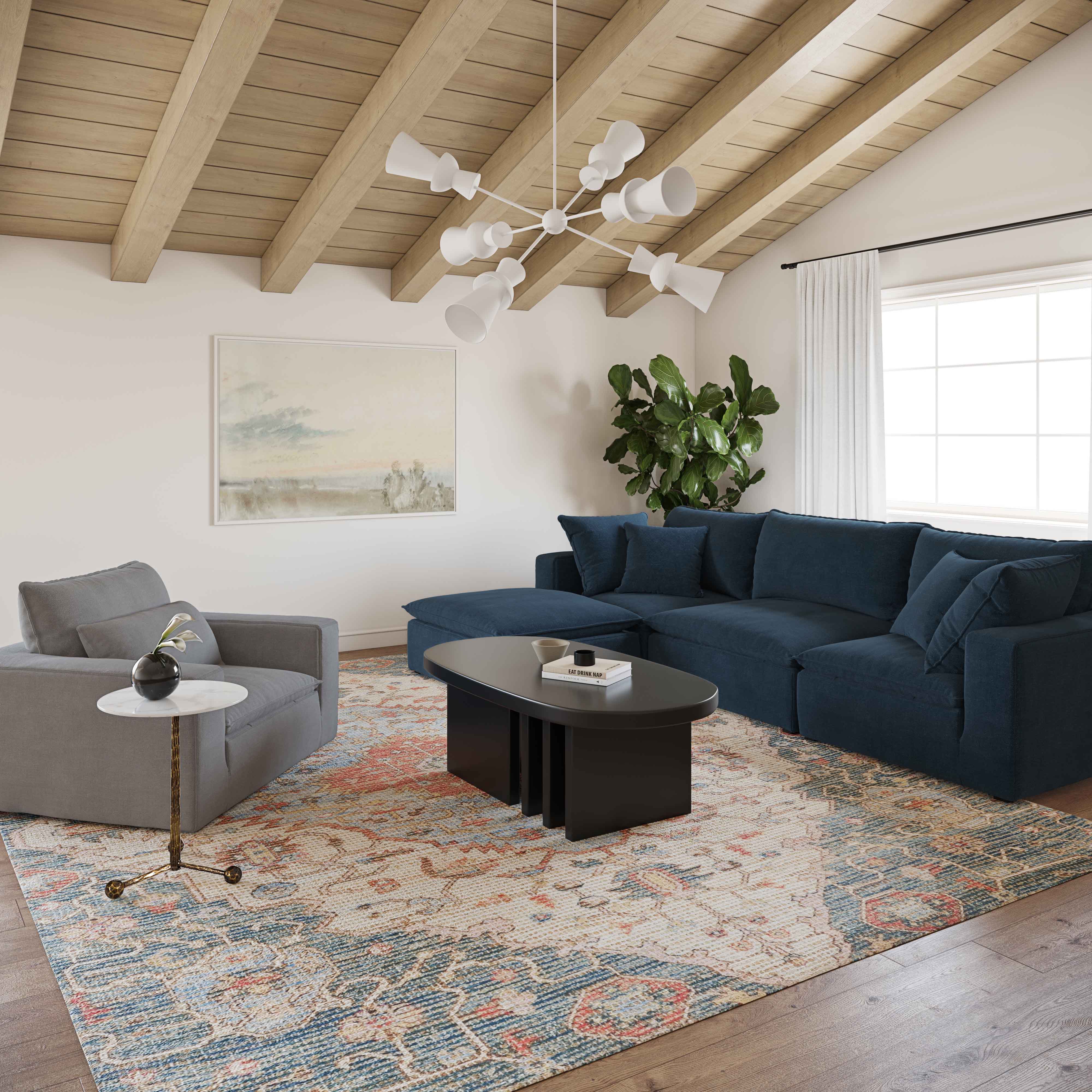 Lica Modular 4 Piece Sectional - Navy thumbnail 2
