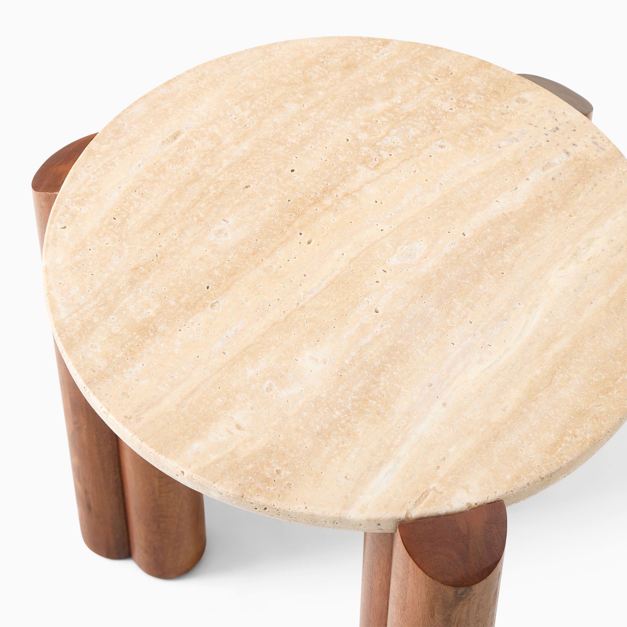 Travertine Side Table  thumbnail 2