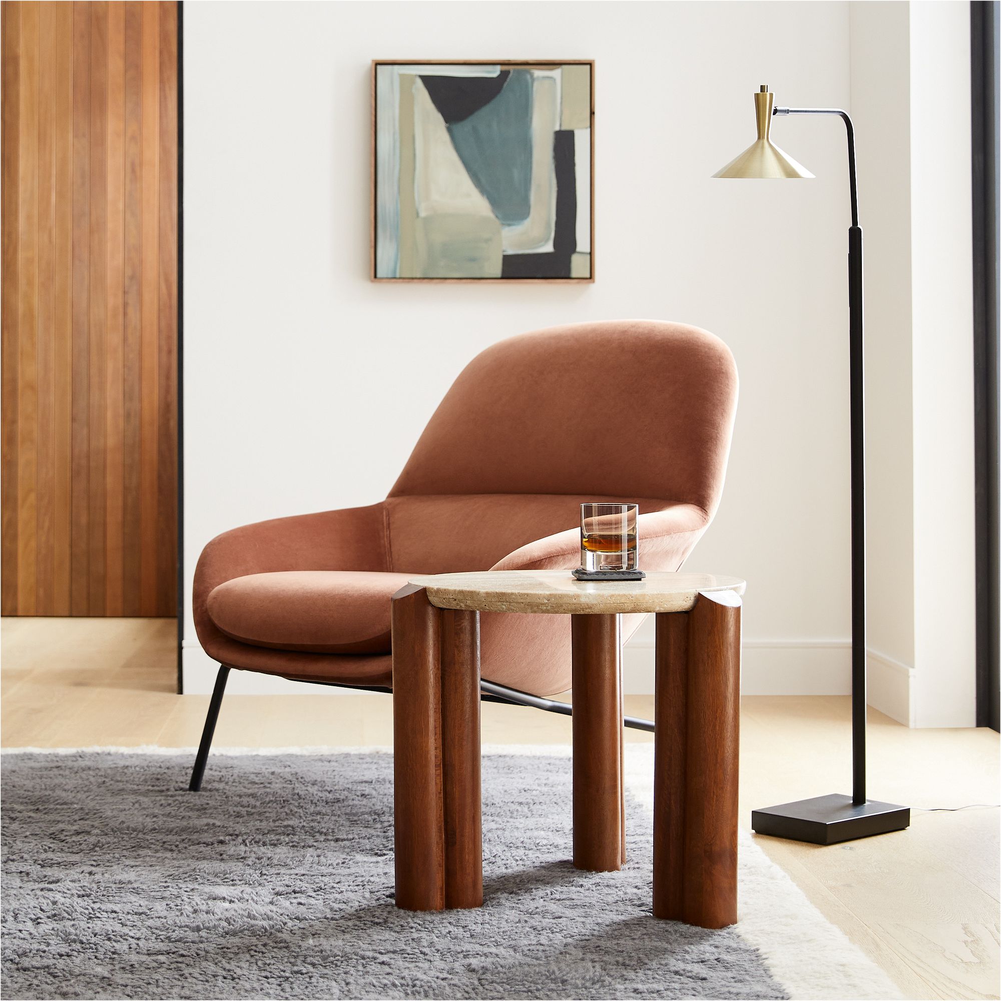 Travertine Side Table  thumbnail 3