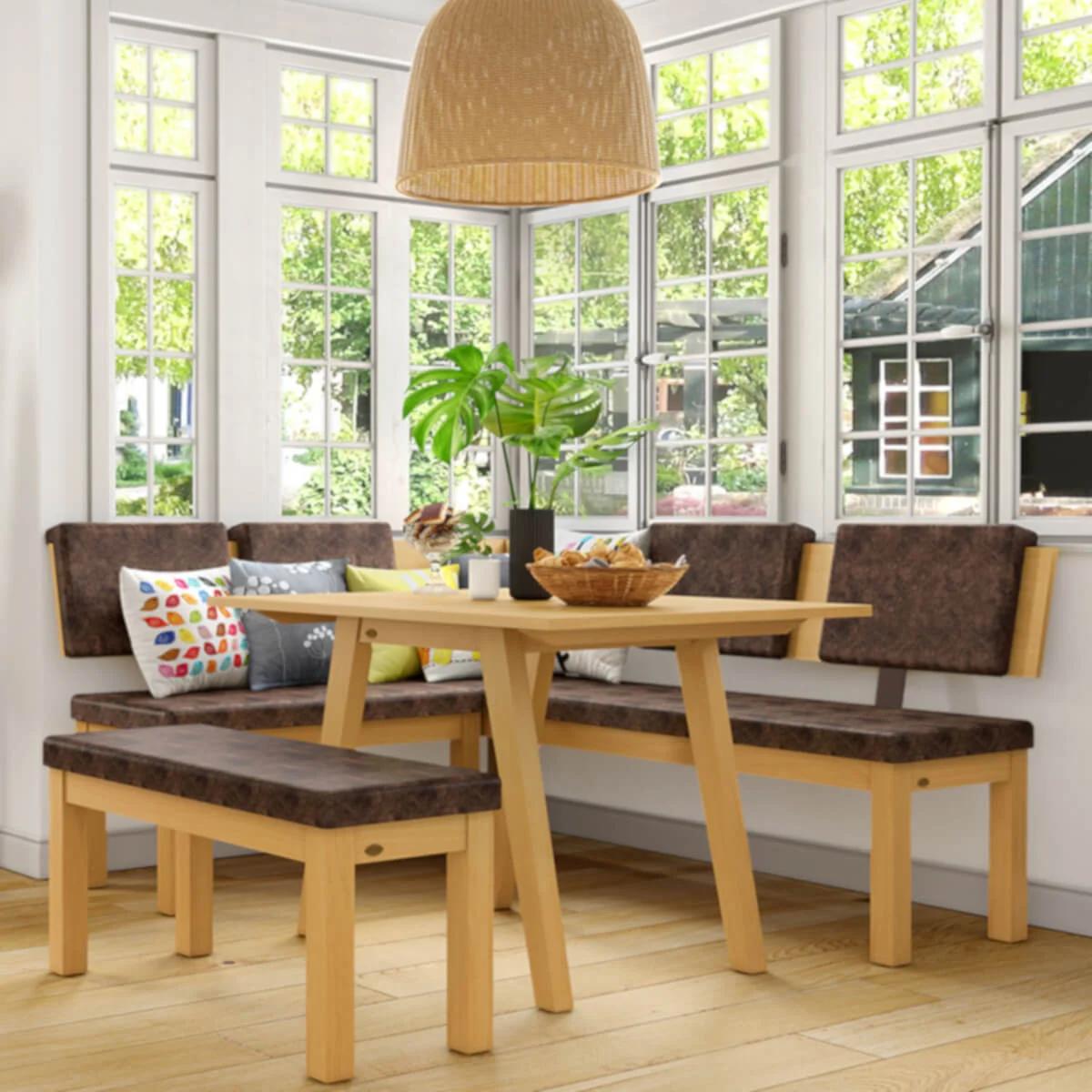 Desouza 3 Piece Pine Dining Set-Table thumbnail 4