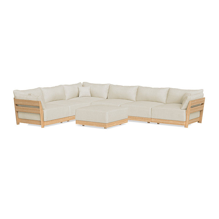 Modular Bondi 6 Seater Sofa in Mascarpone Ottoman thumbnail 2