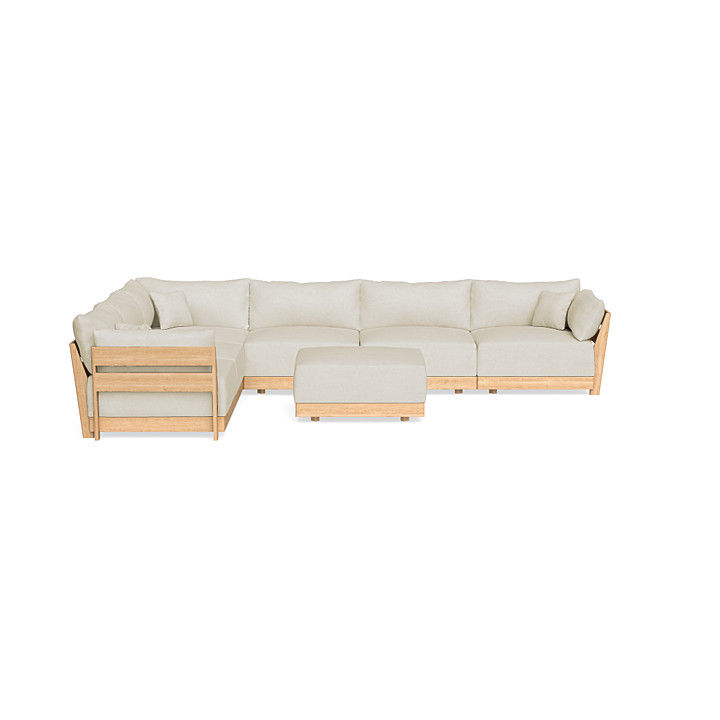 Modular Bondi 6 Seater Sofa in Mascarpone Ottoman thumbnail 6