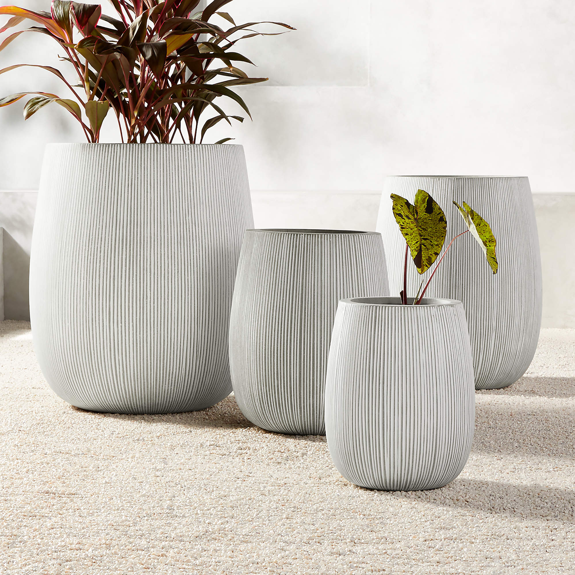 Pod Grey Cement Indooroutdoor Planter Medium thumbnail 2
