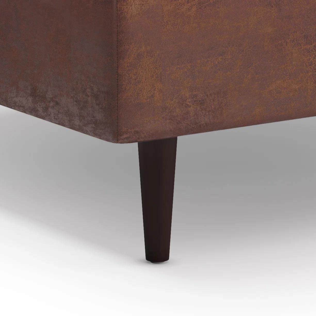 Darles Vegan Leather Storage Ottoman thumbnail 5