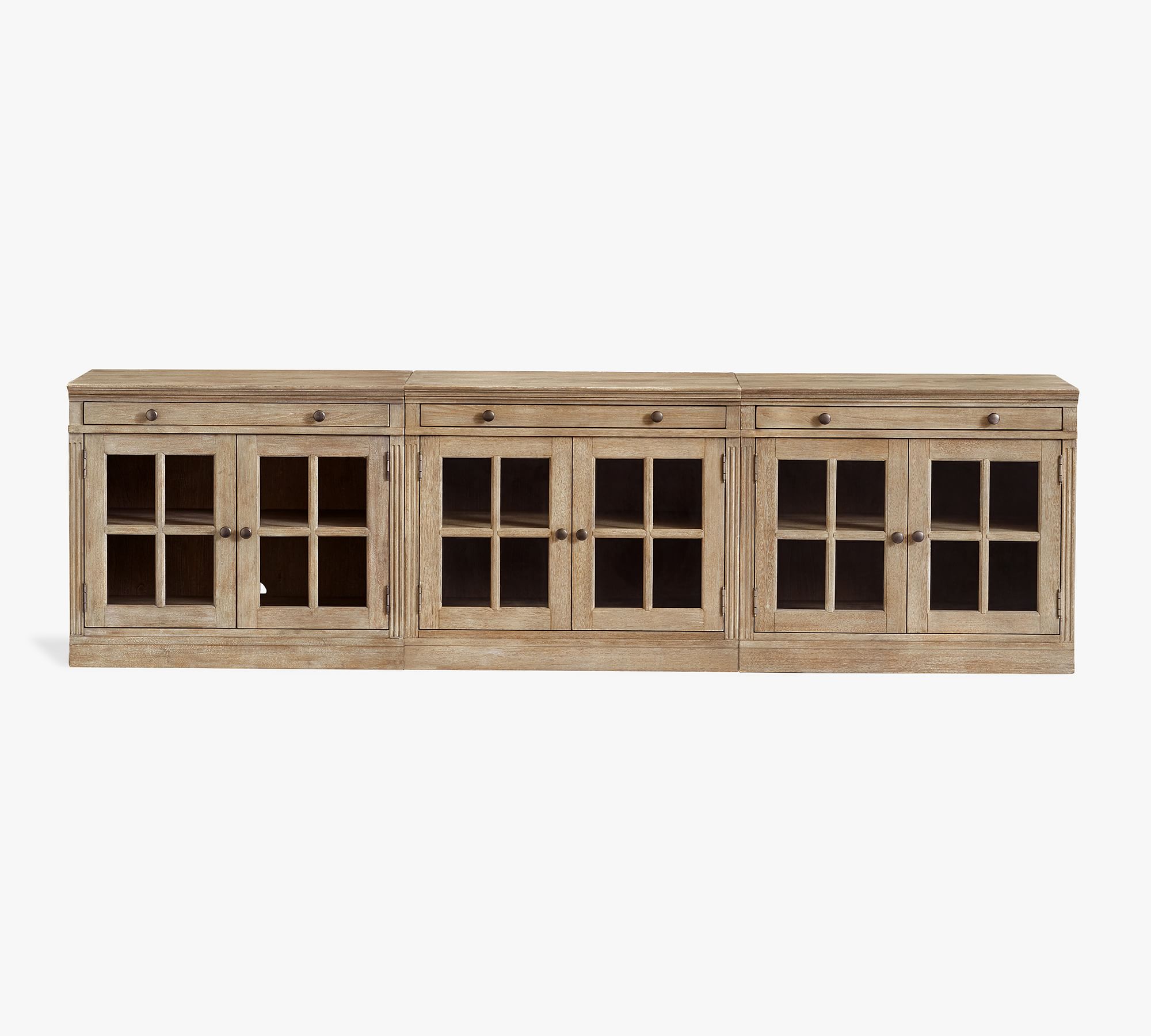 Livingston 105'' Media Console with Glass Cabinets thumbnail 3