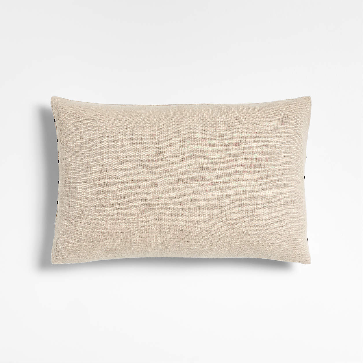 Casse Black and Ivory Striped Throw Pillow-20"x13" thumbnail 3