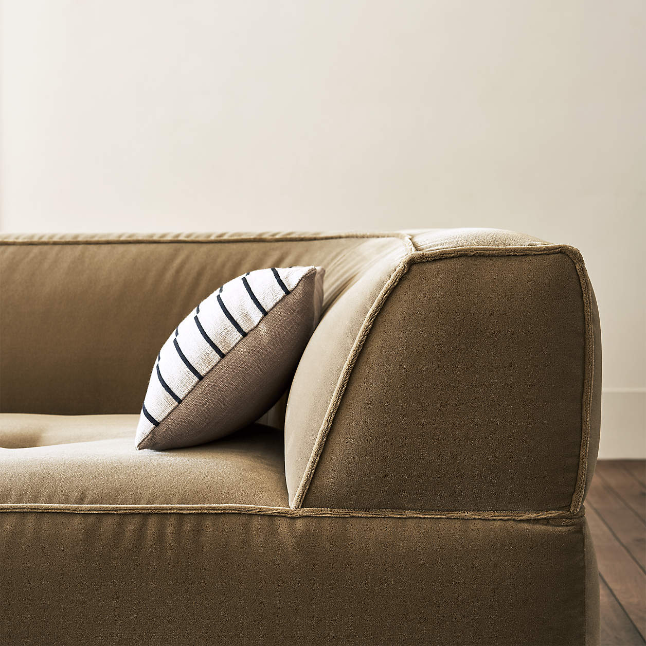 Casse Black and Ivory Striped Throw Pillow-20"x13" thumbnail 5