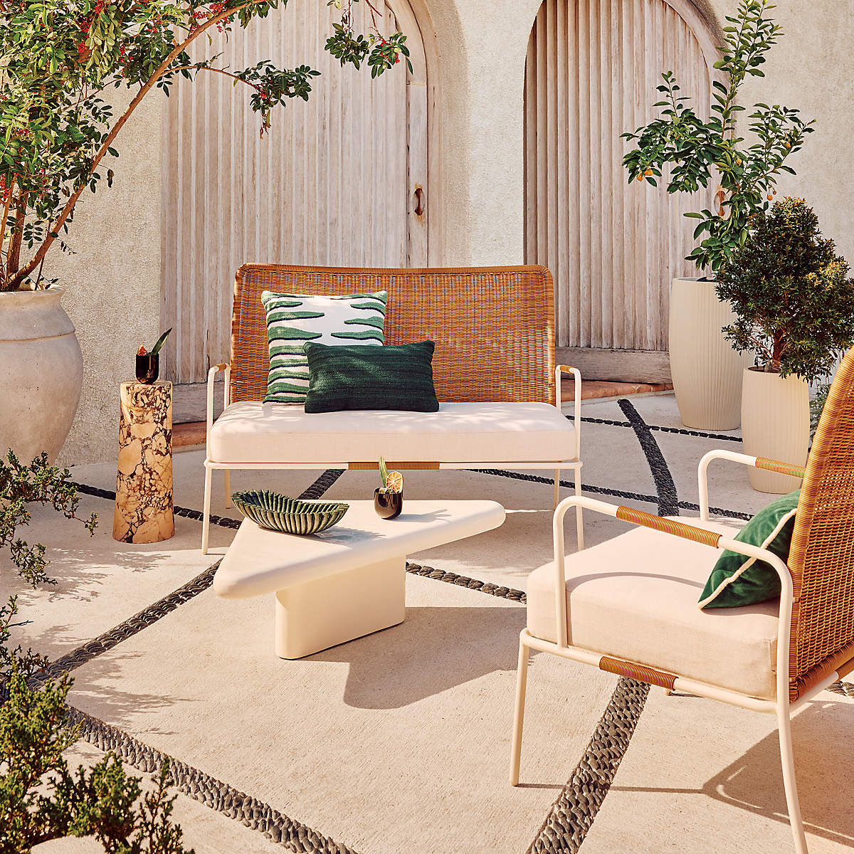 LA PALOMA MARBLE OUTDOOR DRINK TABLE thumbnail 2
