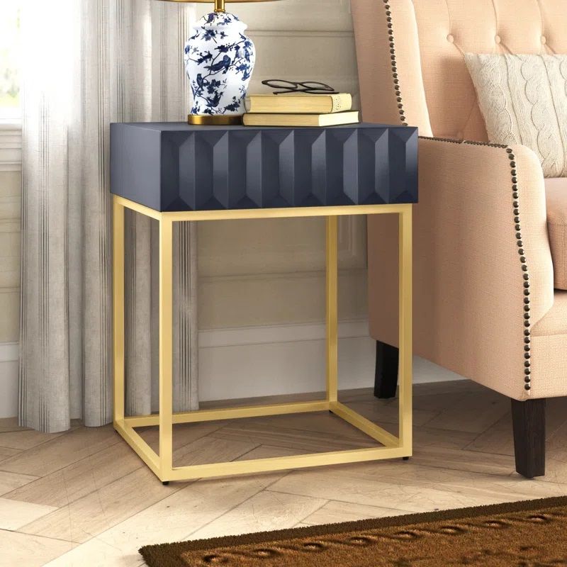 Pawlak Tall Frame End Table with Storage thumbnail 2