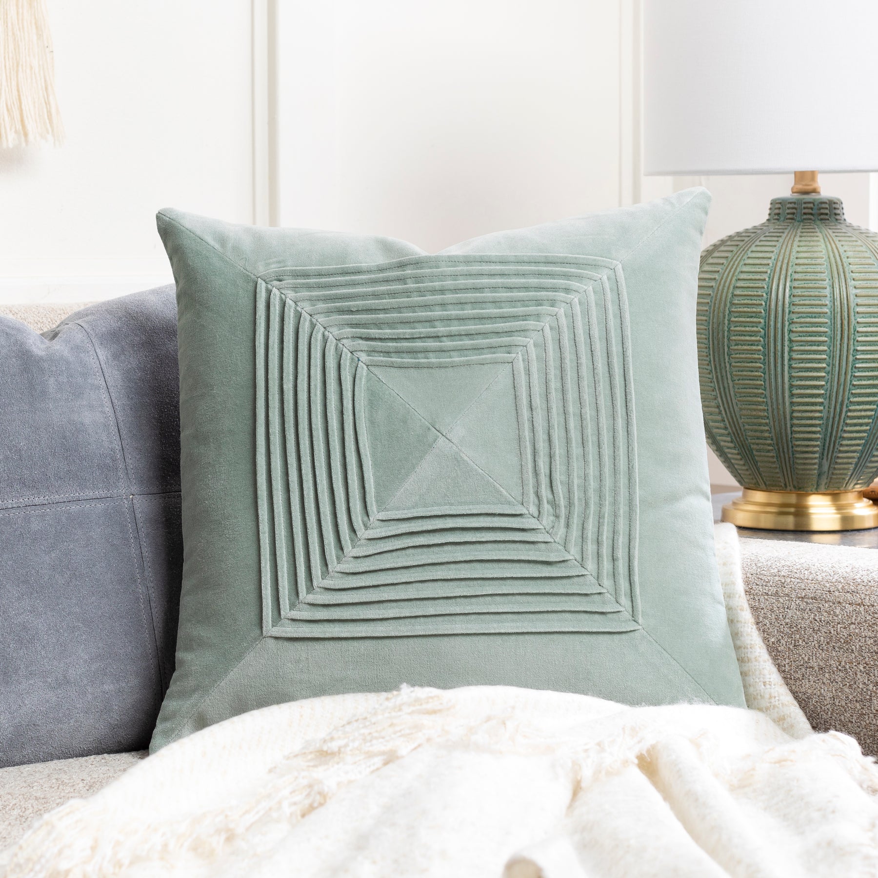 Kiara Velvet Pillow 22" x 22" thumbnail 2