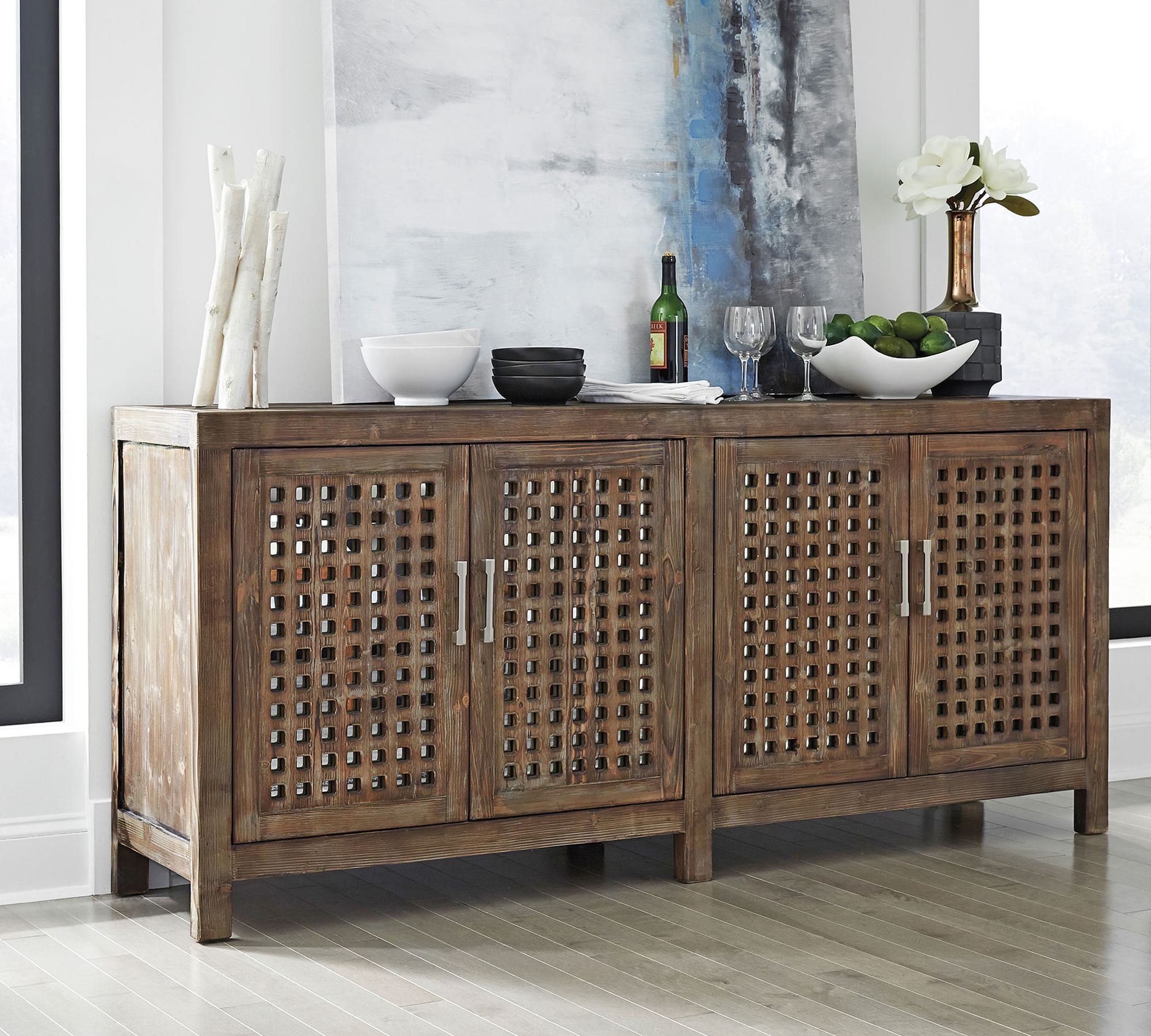 Ahvaz Carved Reclaimed Wood Buffet thumbnail 2