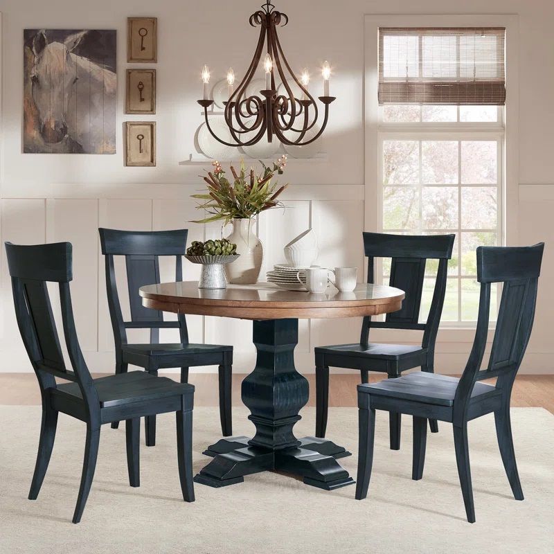 Aliha Round Solid Wood Dining Table thumbnail 2