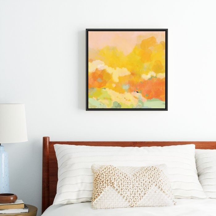 Abstract spring sun Framed Canvas thumbnail 2
