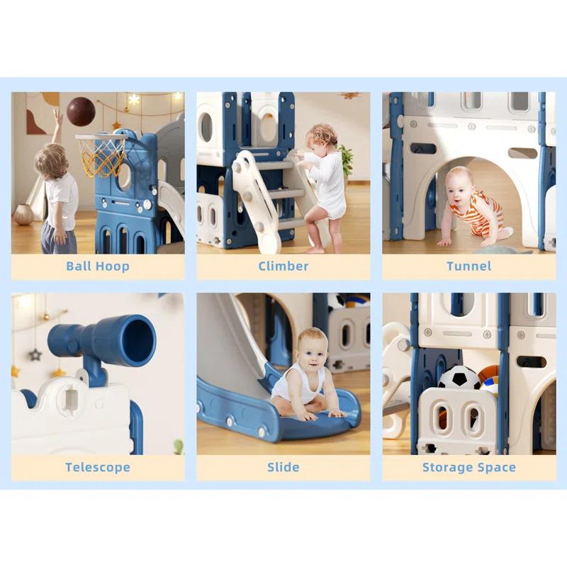 7 in 1 Kids Slide with Climber thumbnail 5
