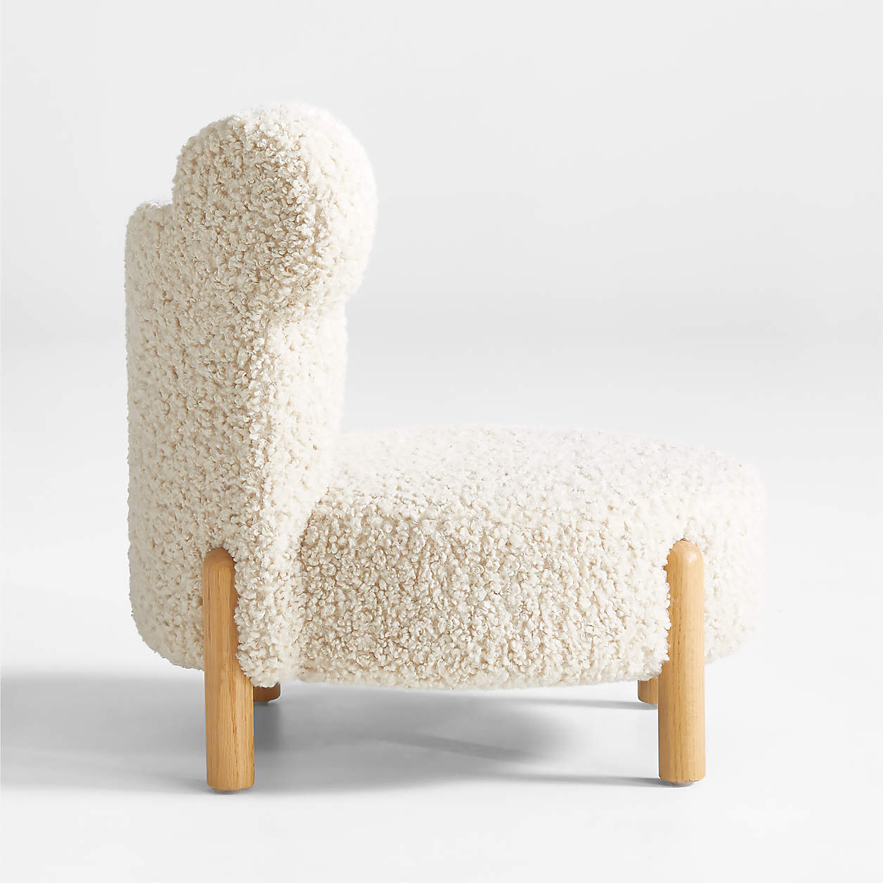 Sherpa Cream White Bear Kids Play Chair thumbnail 4