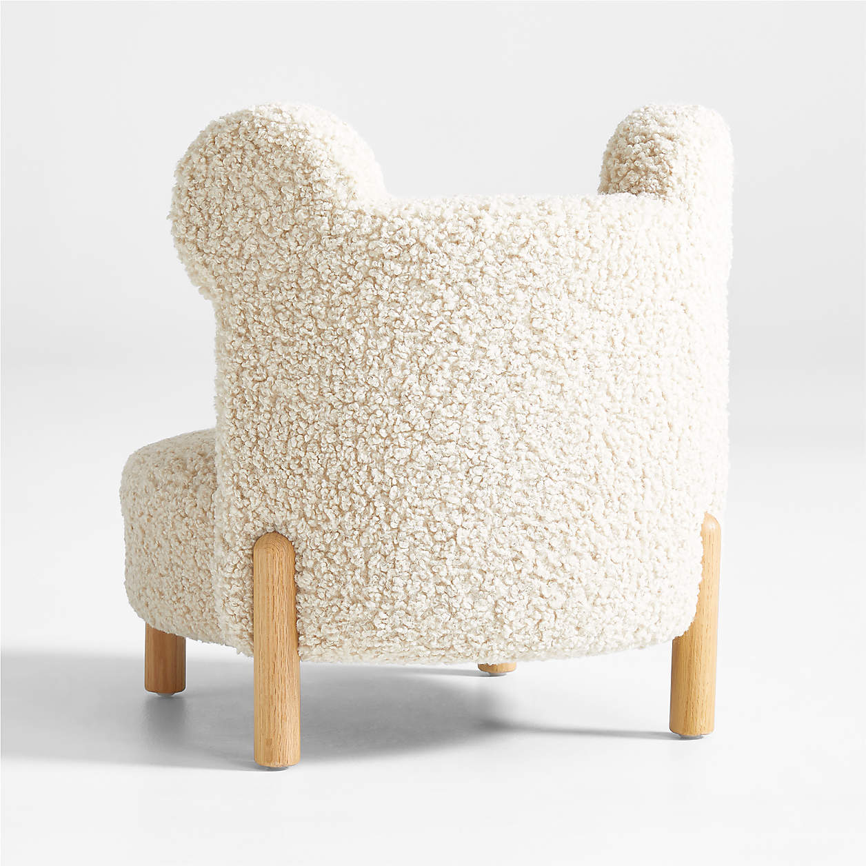 Sherpa Cream White Bear Kids Play Chair thumbnail 5