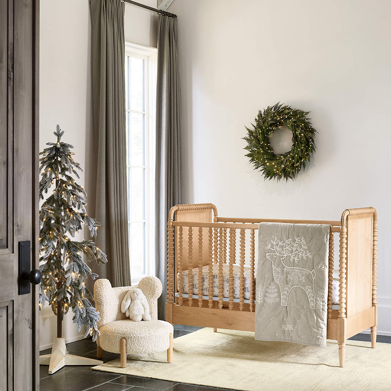 Sherpa Cream White Bear Kids Play Chair thumbnail 6