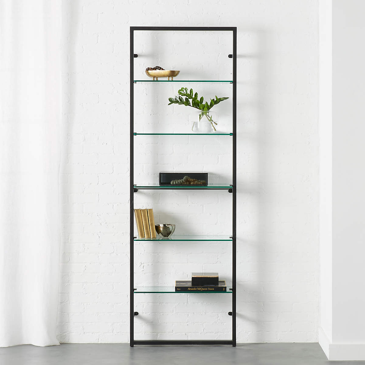 TESSO BLACK METAL WALL MOUNT BOOKSHELF thumbnail 2