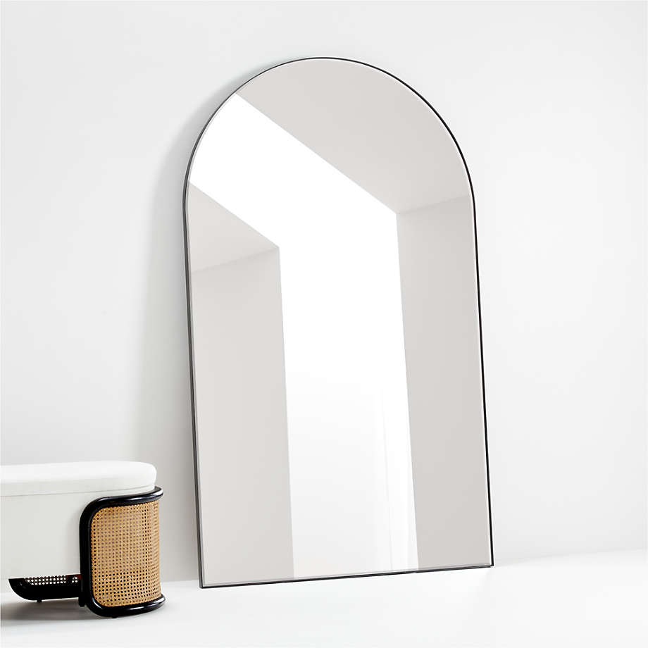 Edge Extra Large Black Arch Floor Mirror thumbnail 2