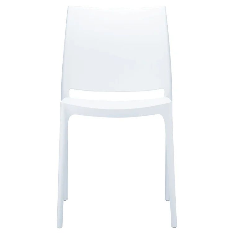 Burt Outdoor Stackable Dining Side Chair White thumbnail 4