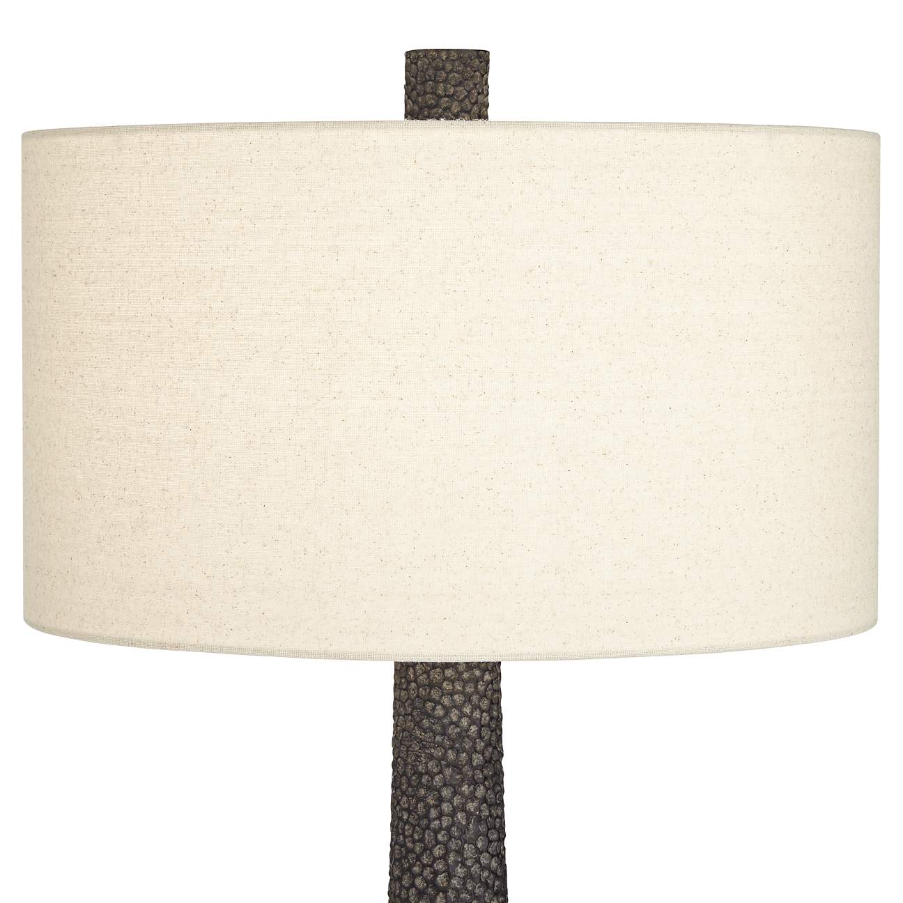 Possini Euro Design Lukas Pebbled Black Modern Table Lamp thumbnail 4