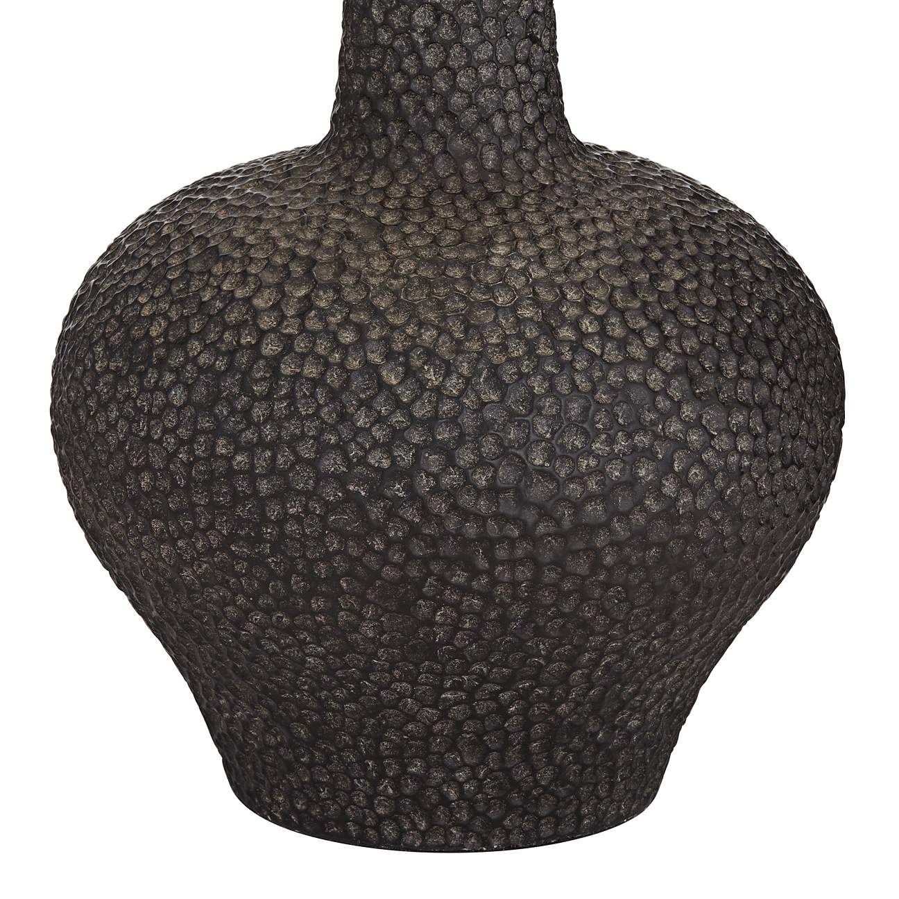 Possini Euro Design Lukas Pebbled Black Modern Table Lamp thumbnail 5