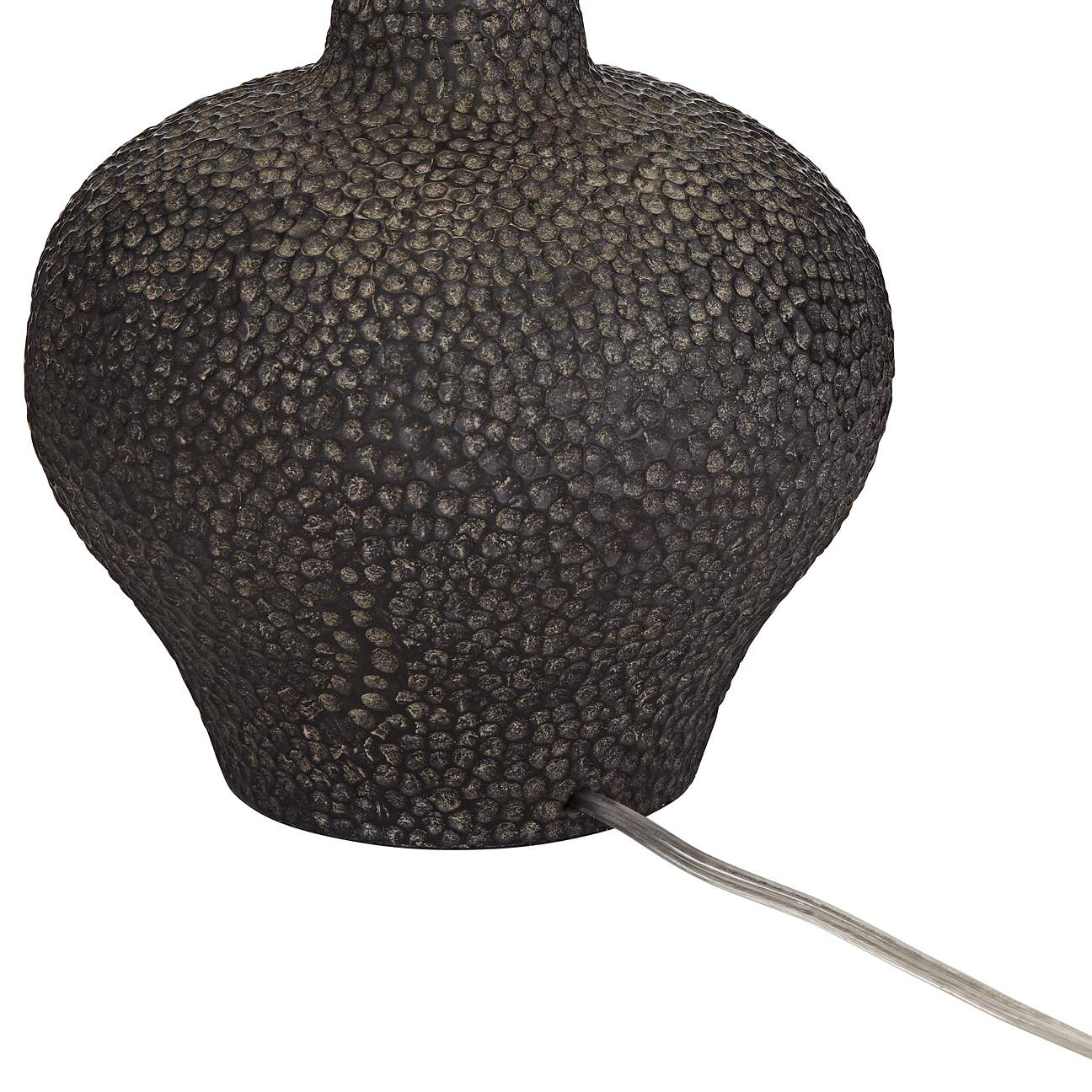 Possini Euro Design Lukas Pebbled Black Modern Table Lamp thumbnail 6