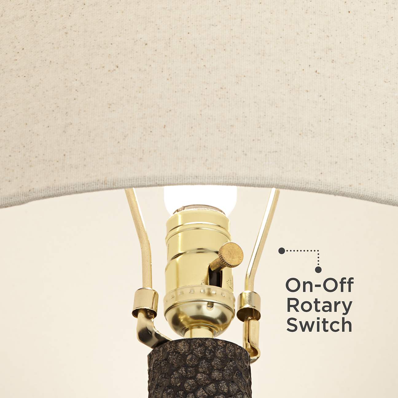 Possini Euro Design Lukas Pebbled Black Modern Table Lamp thumbnail 7