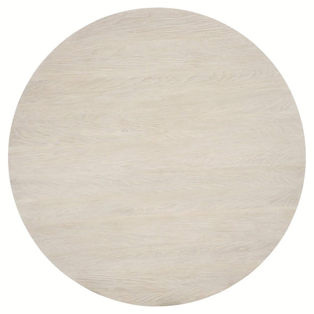 Aubree French Country White Wood Round Pedestal Dining Table thumbnail 4